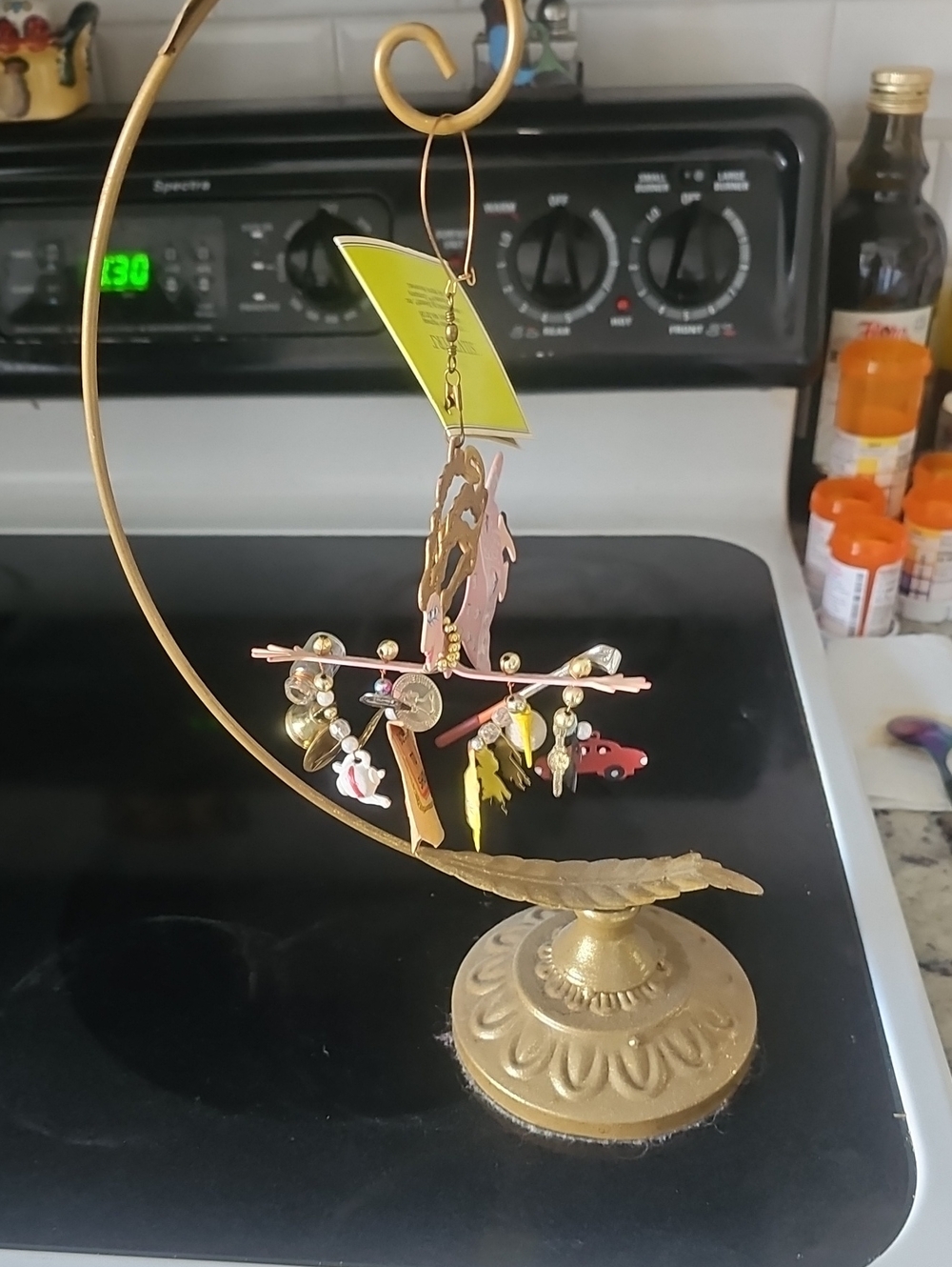 Silvestri Gold-Tone Hanging Shopping Display with Multi-Colored Charms